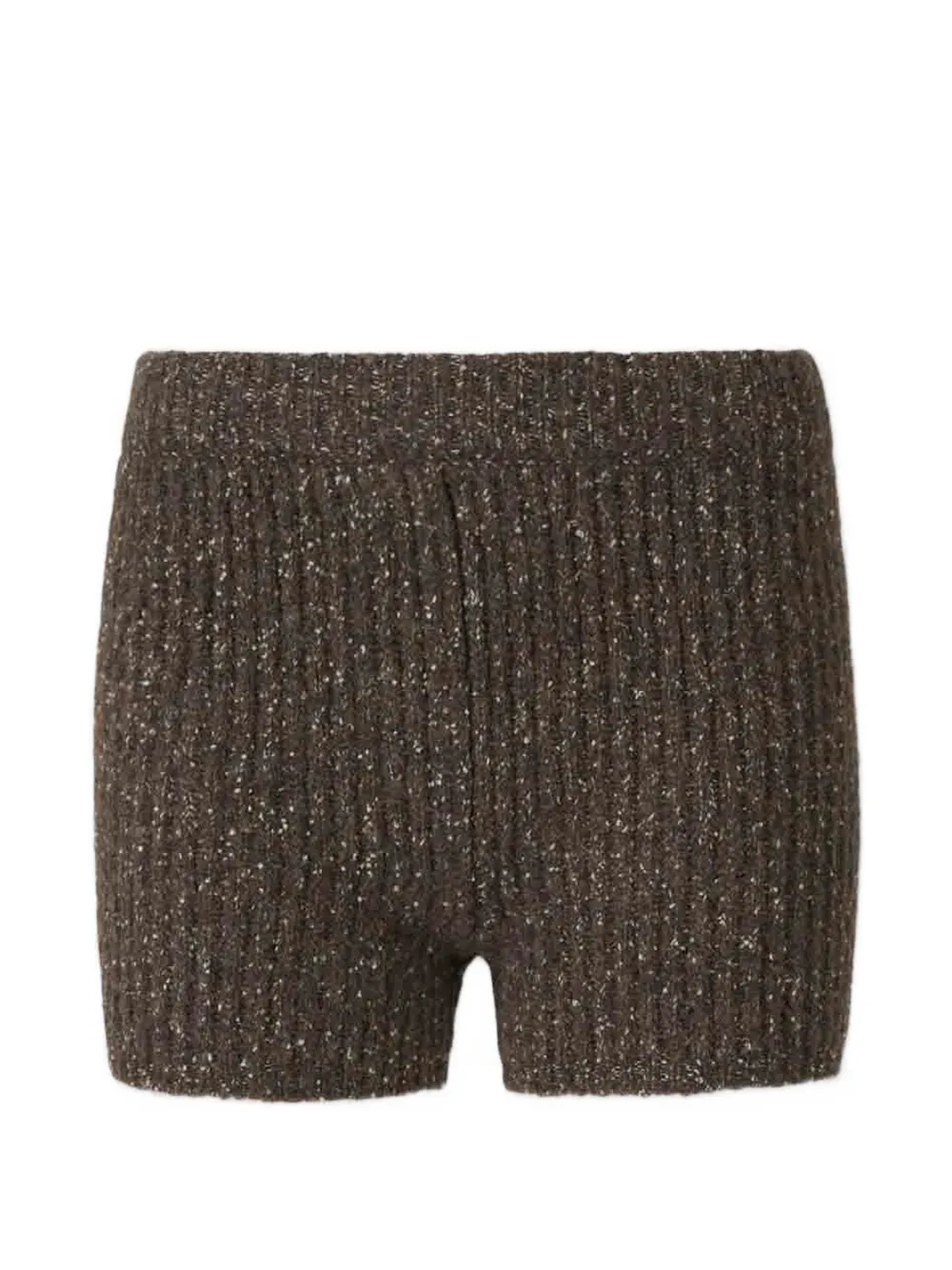 ELY ELY ribbed knit shorts - Marrone
