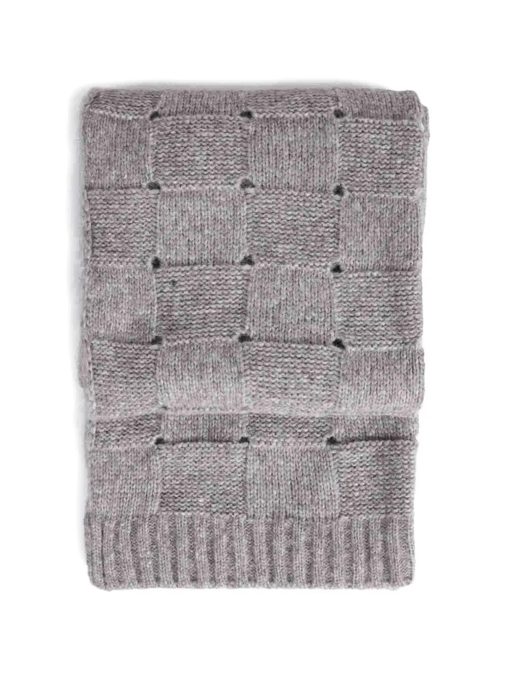 ELY ELY checkered textured-knit scarf