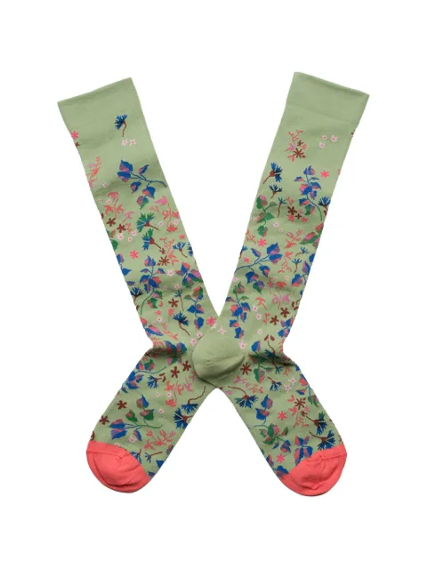 BONNE MAISON Midnight Butterfly floral-intarsia socks