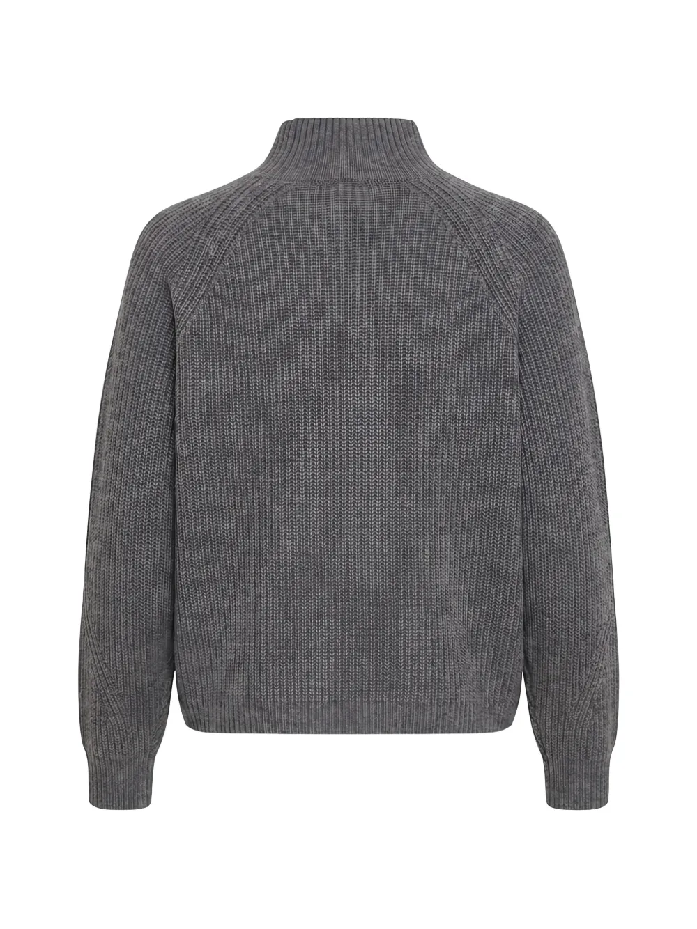 Max Mara Nettare geribbelde trui met trechterhals Grijs