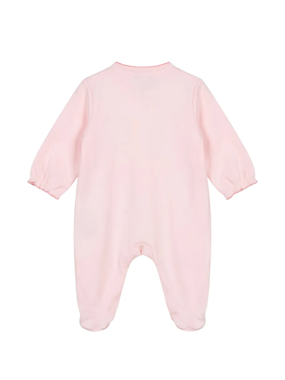 Il Gufo heart-embroidered wrap-style pajamas Roze