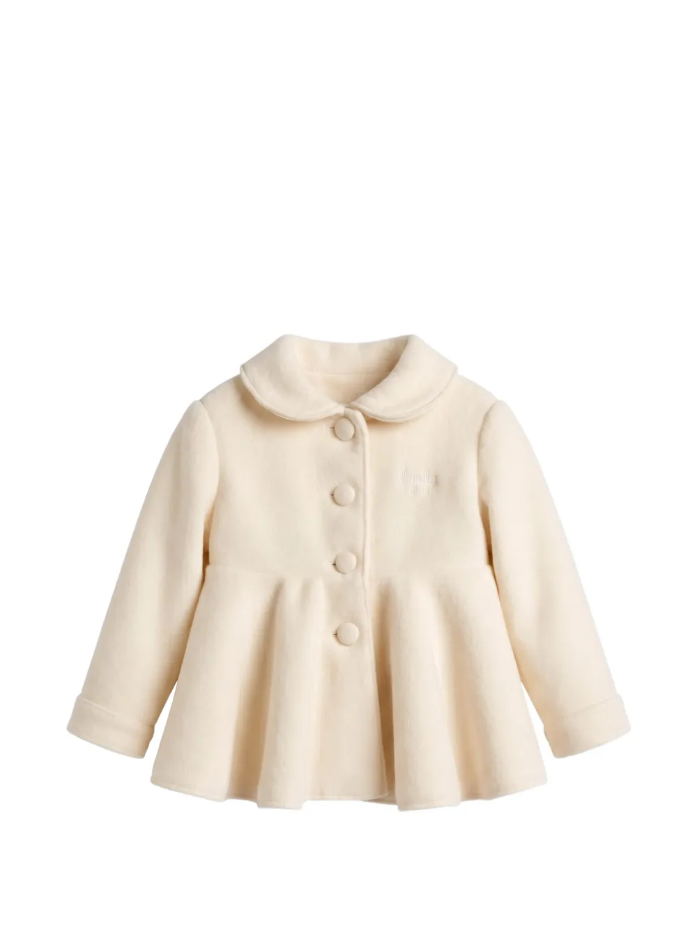 Il Gufo ruffled fleece jacket Beige