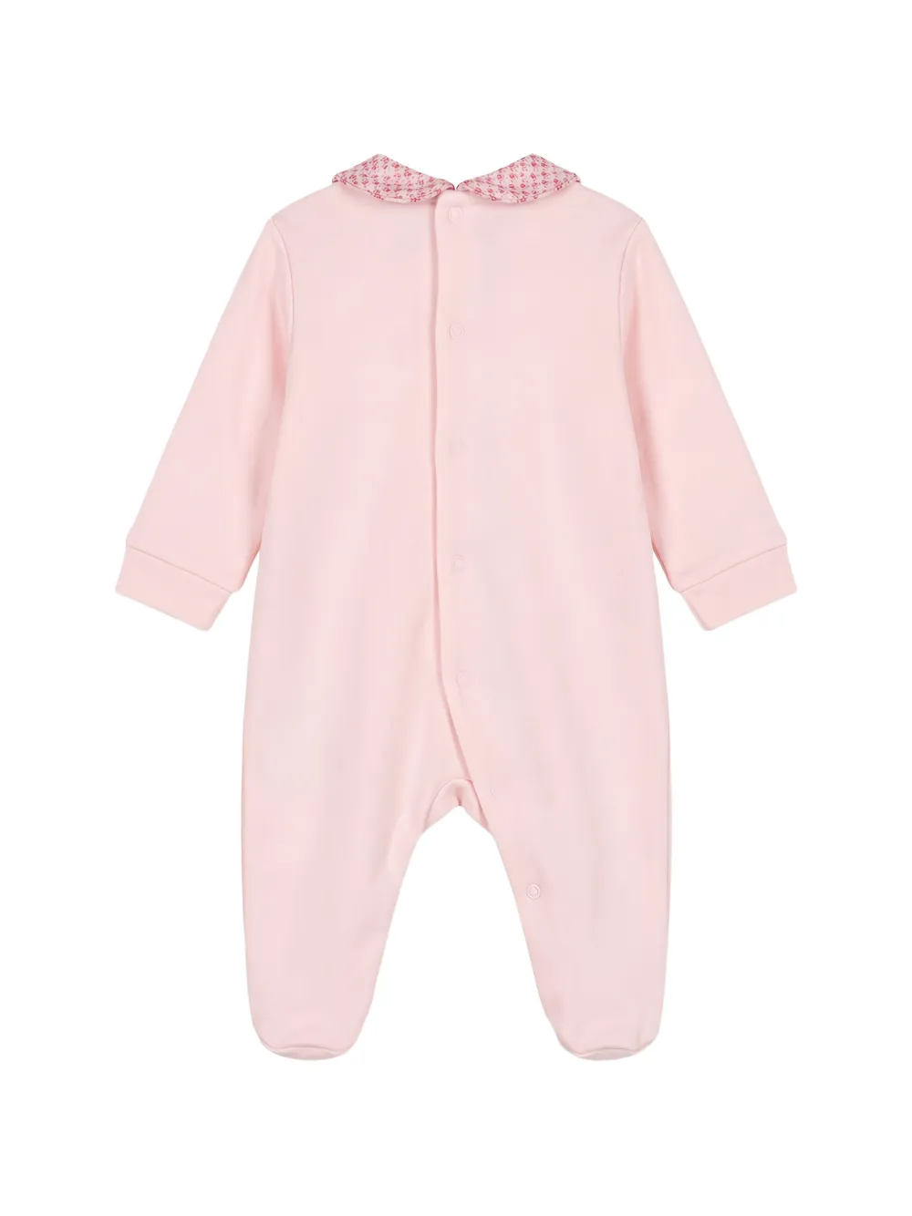 Il Gufo bear-embroidered Peter Pan-collar pajamas Roze