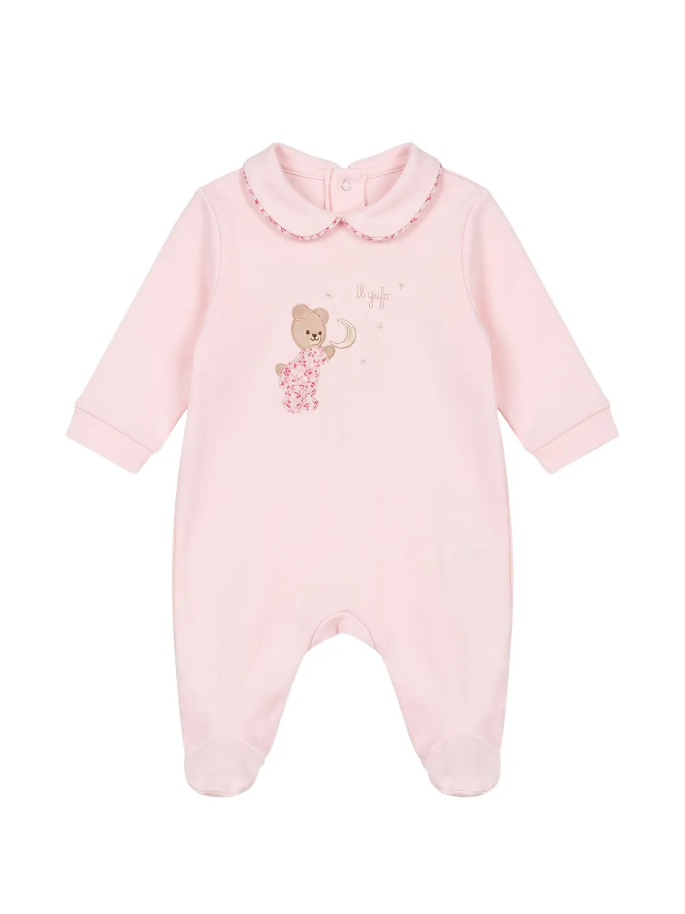 Il Gufo bear-embroidered Peter Pan-collar pajamas - Rose Il Gufo bear-embroidered Peter Pan-collar pajamas - Rose