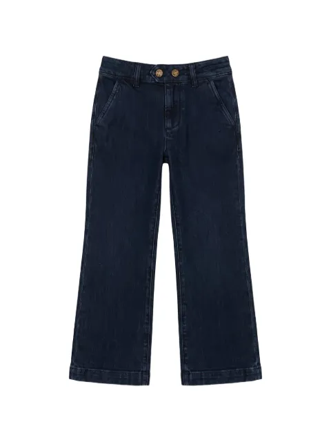 Roberto Cavalli Junior logo-patch straight-leg jeans