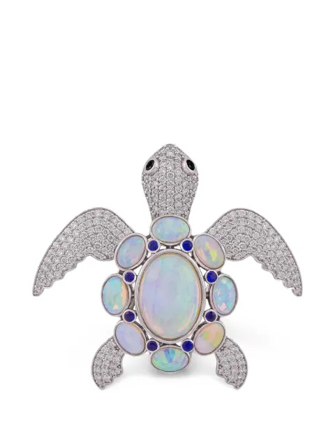 ASHNA MEHTA opal and diamond turtle bag charm