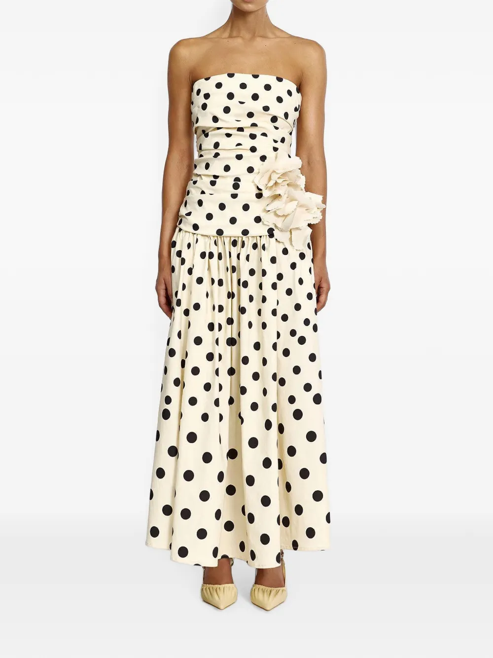 Acler Ketchin Floral-appliqué Maxi Dress in Neutrals