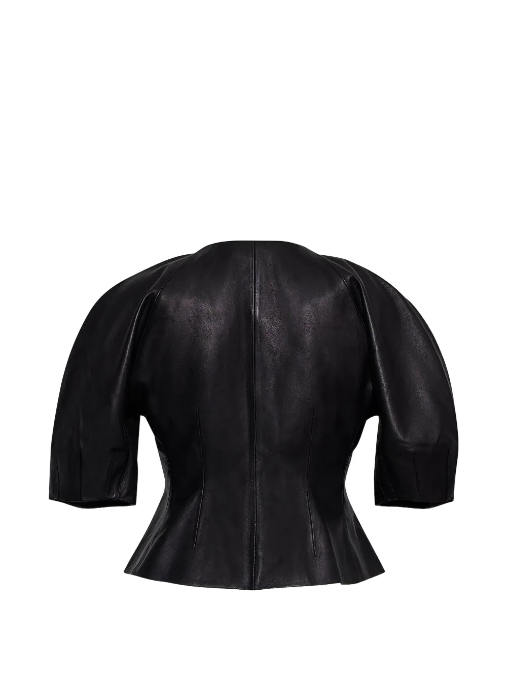 Cara Fletcher leren top Zwart