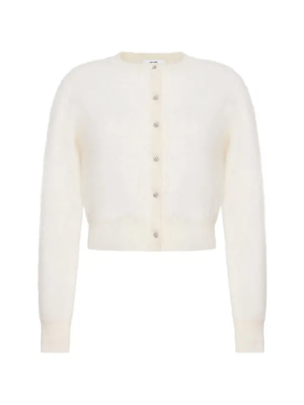 Adam Lippes Cruz Crystal-embellished Cardigan in Neutrals