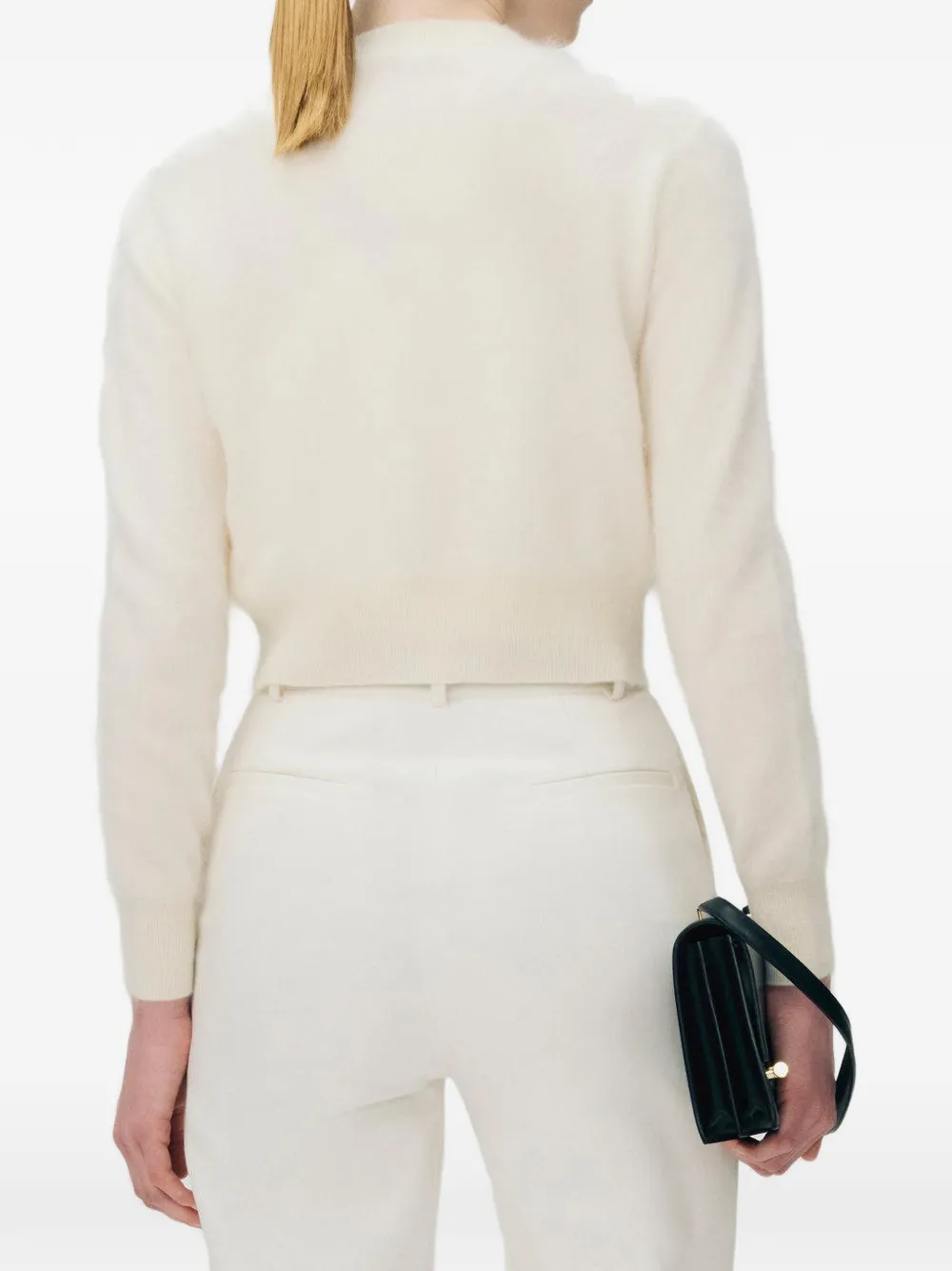 Adam Lippes Cruz Crystal-embellished Cardigan in Neutrals, view 3