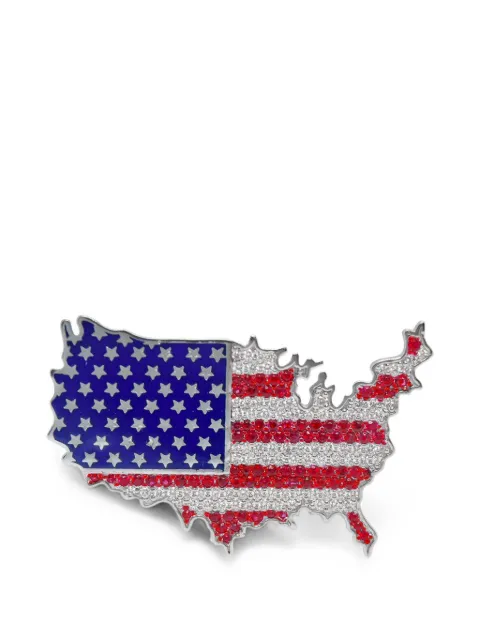 ASHNA MEHTA ruby and diamond USA flag bag charm