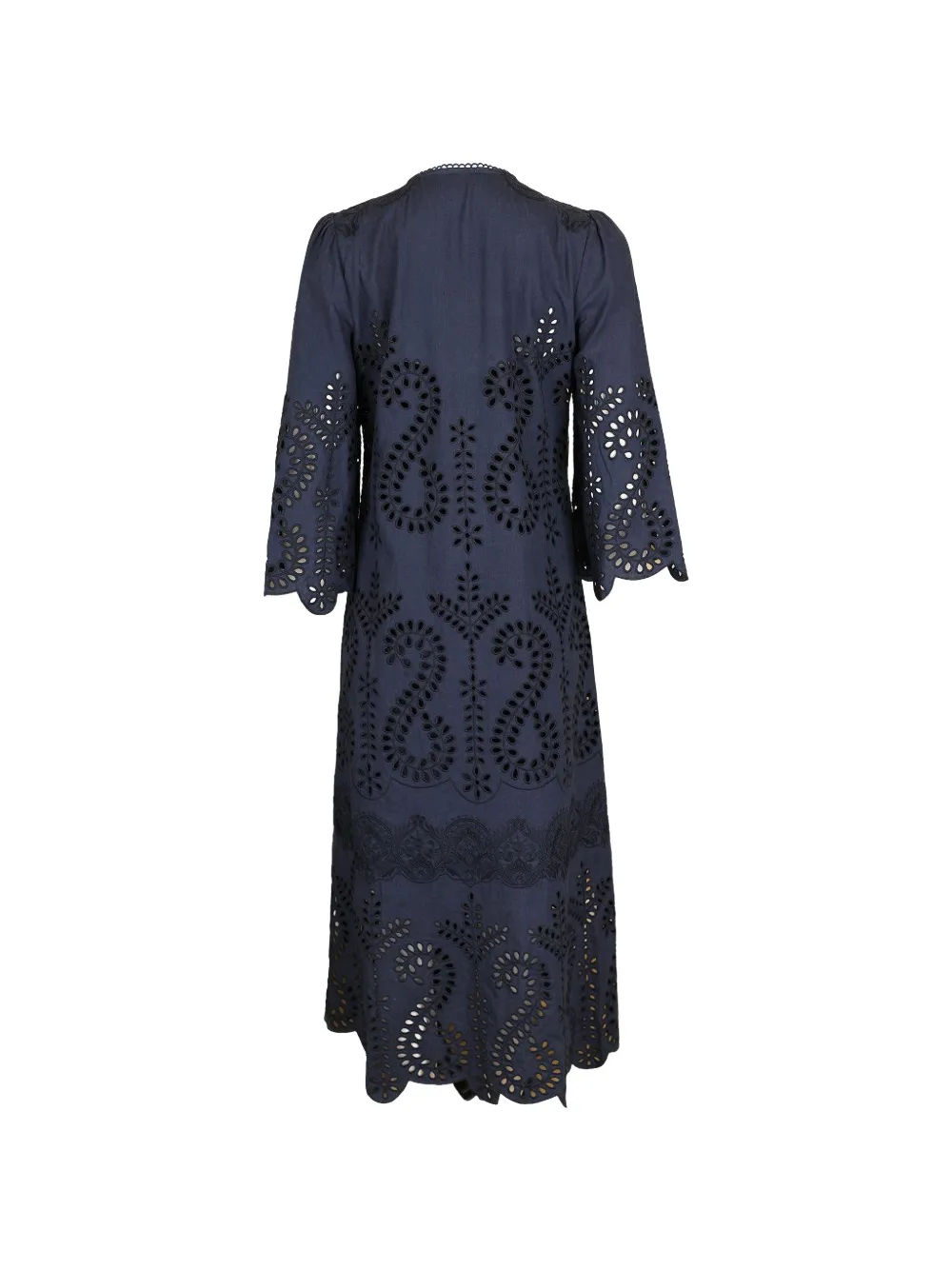 Christy Lynn Norah midi-jurk met borduurwerk Blauw