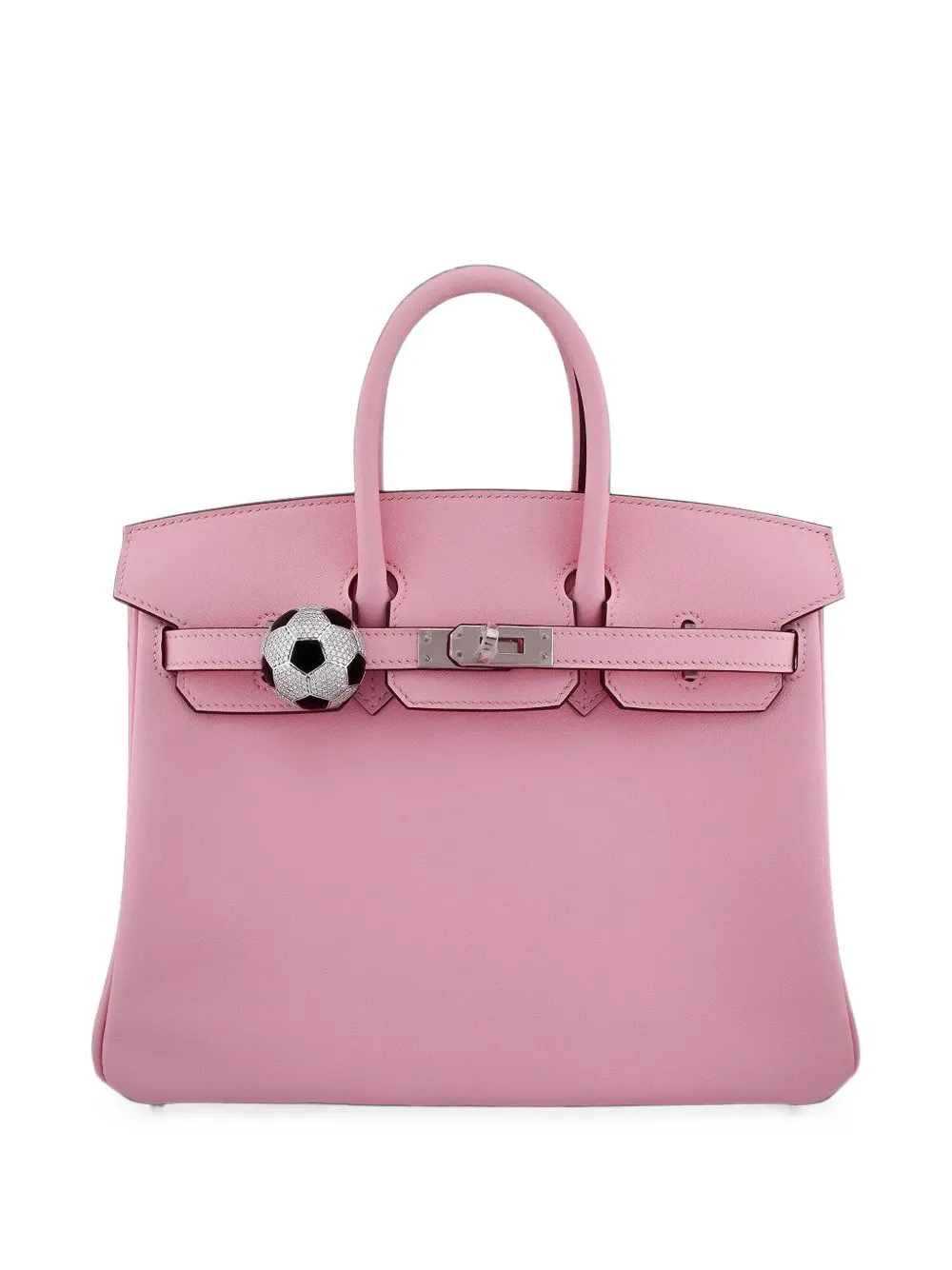 Ashna Mehta Diamond Soccer Ball Bag Charm In Pink