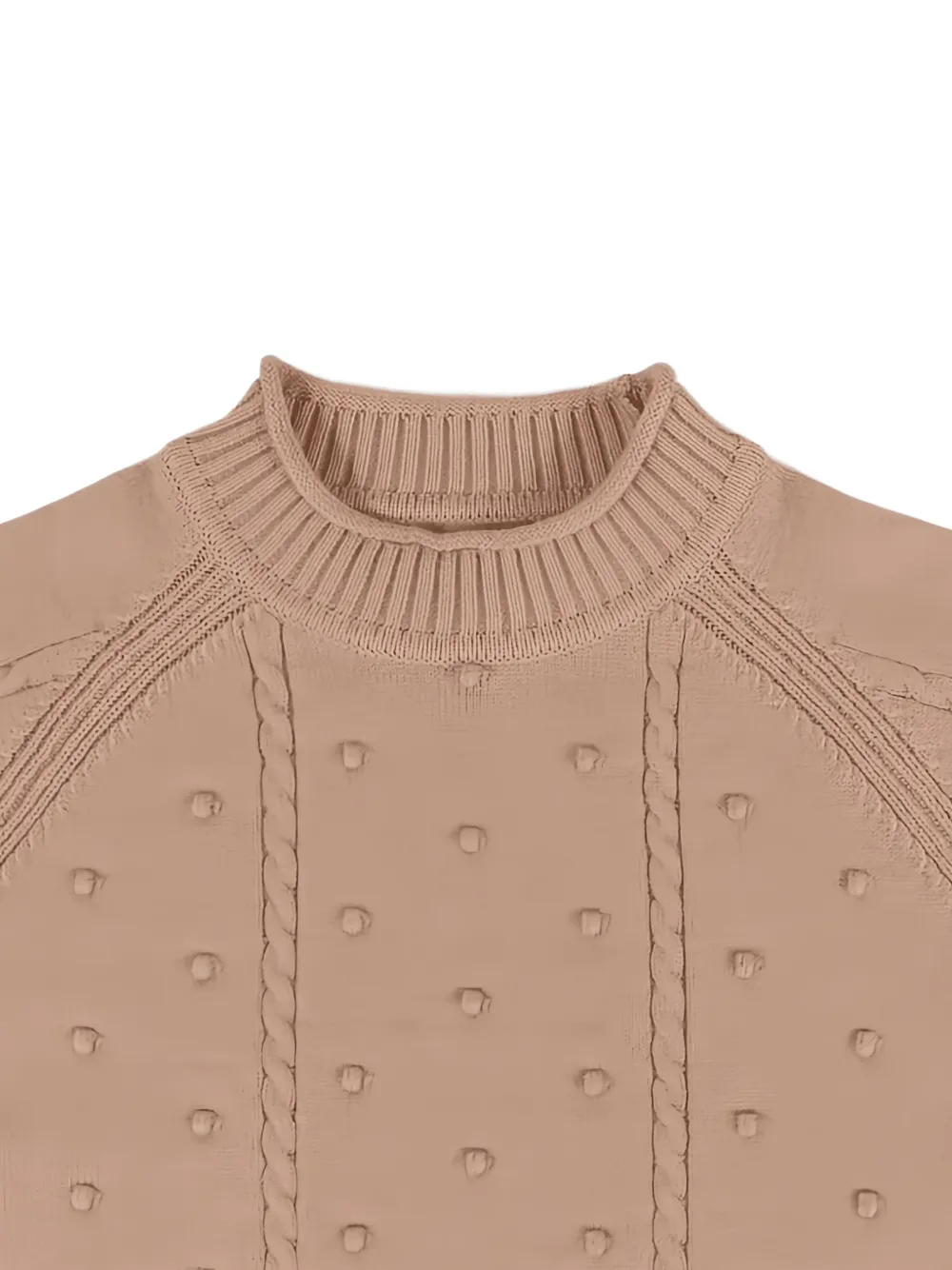 Donsje Sagee kabelgebreide trui Beige