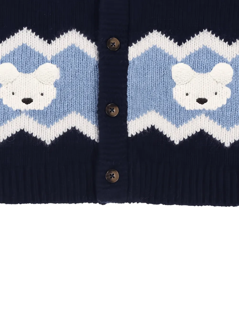 Donsje Kwinten vest van merinowol Blauw