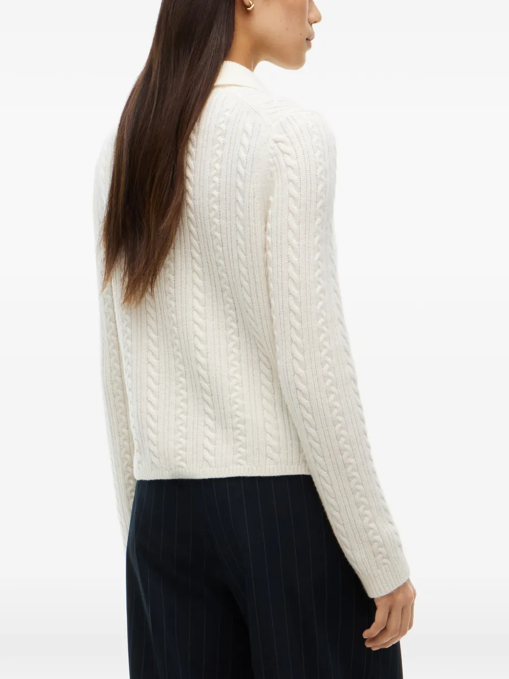 Tommy Hilfiger Kabelgebreide polotrui Beige