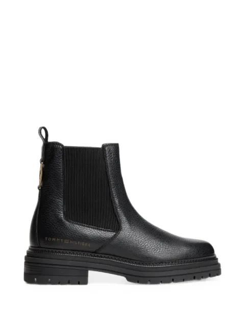 Tommy Hilfiger pebbled-leather Chelsea boots