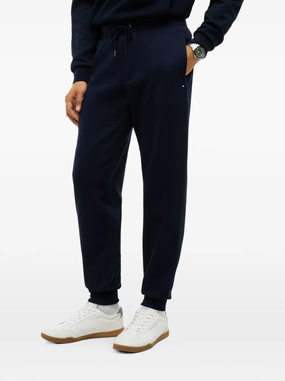 Tommy Hilfiger Trainingsbroek met trekkoordtaille Blauw