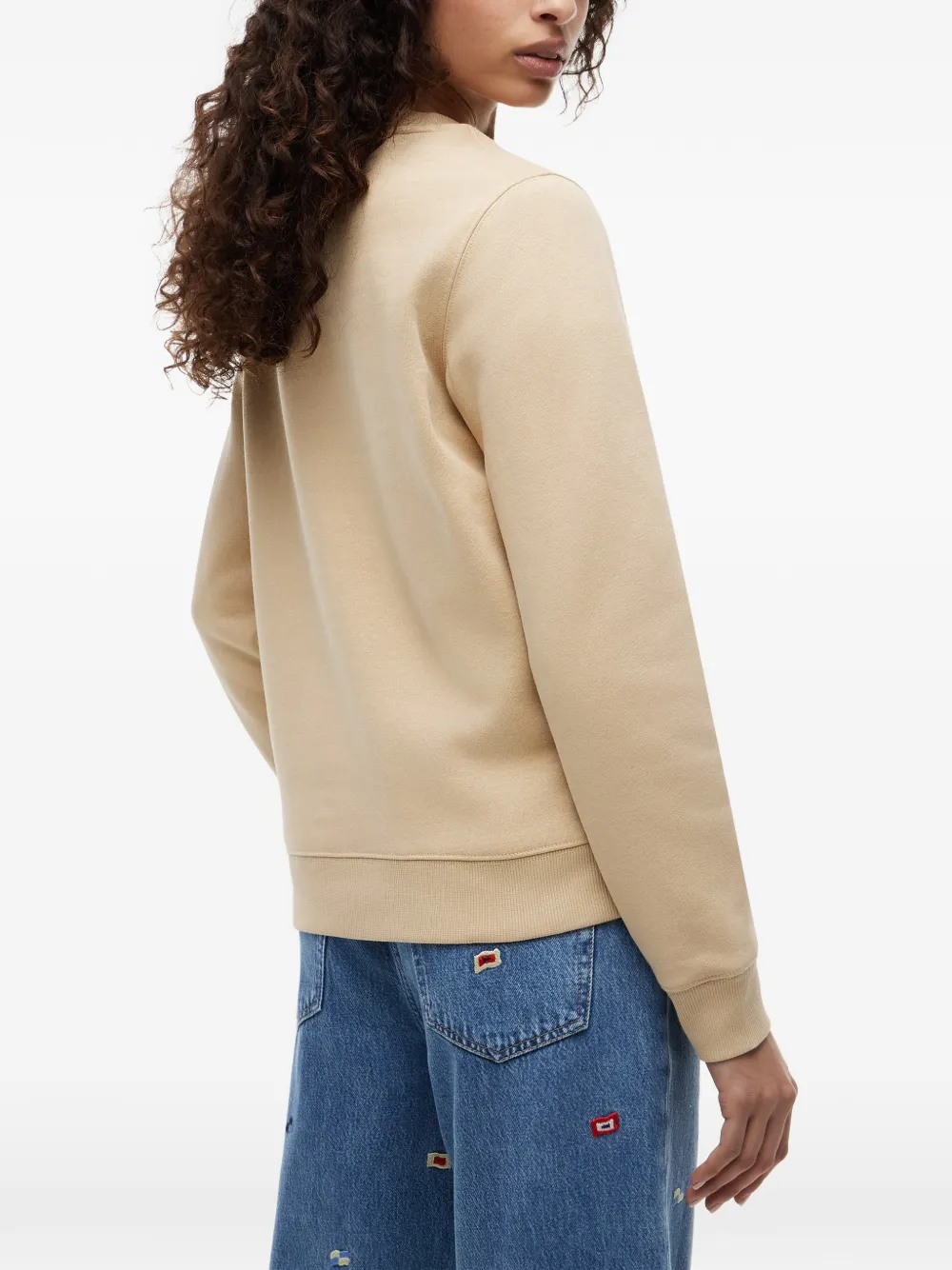 Tommy Hilfiger Sweater met flar-borduurwerk Beige