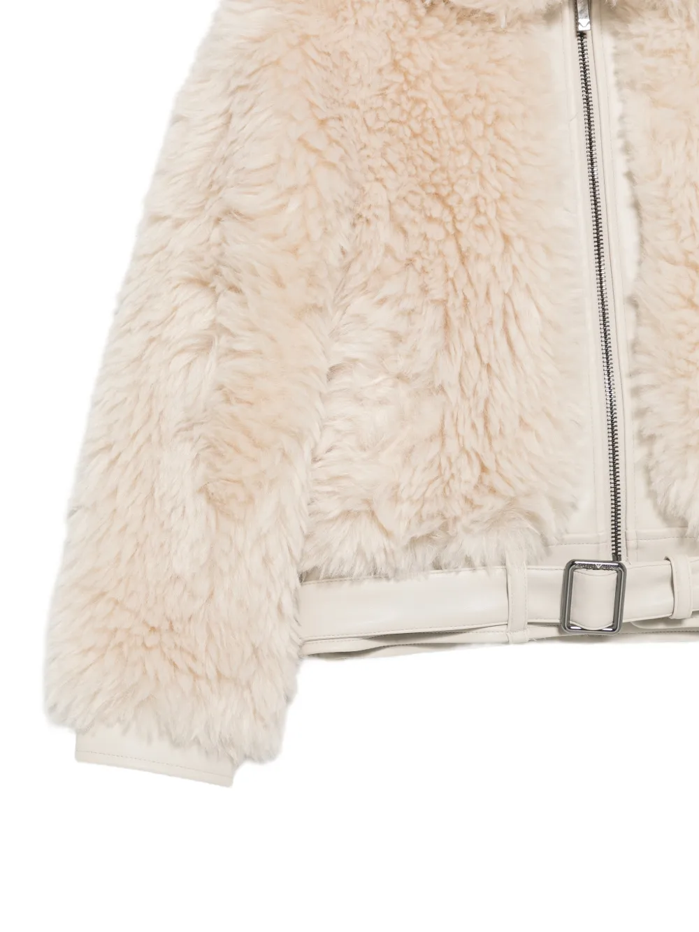 Emporio Armani Kids Jack van imitatiebont met ceintuur Beige