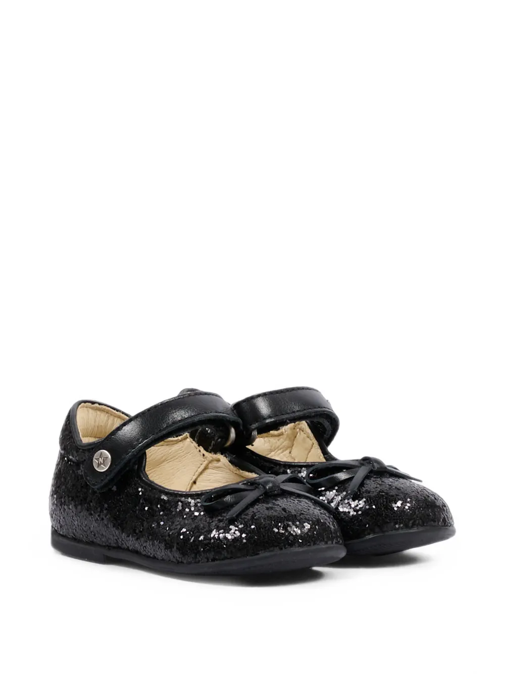 NATURINO bow-detail ballet flats - Nero