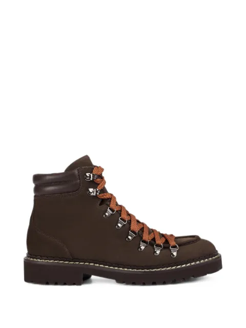 Doucal's lace-up calf suede ankle boots