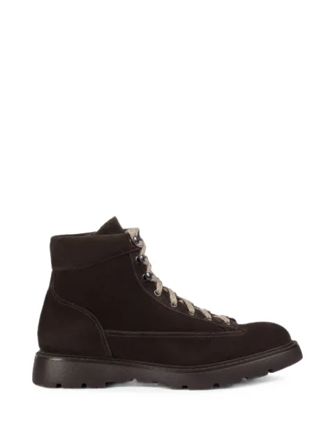 Doucal's lace-up suede ankle boots