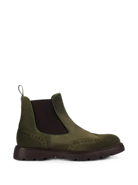 Doucal's brogue suede ankle boots