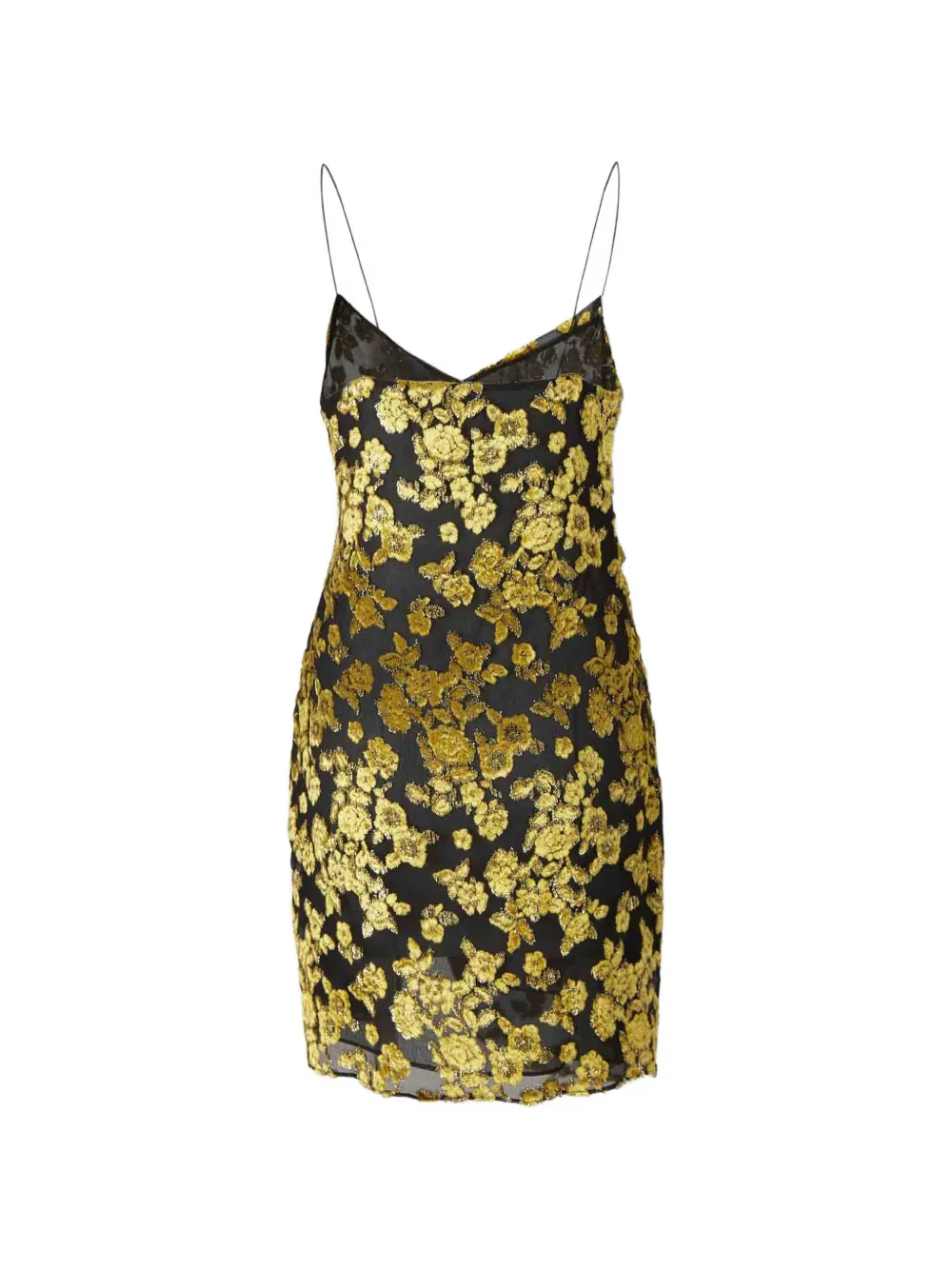 Balmain Gedrapeerde mini-jurk met bloemen-patroon Zwart