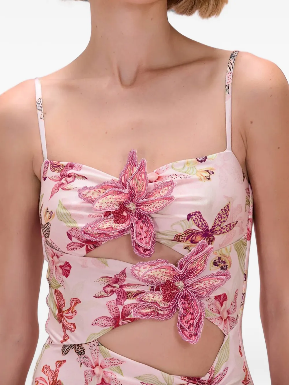 PatBO Orchid Bloom badpak met uitgesneden details Roze