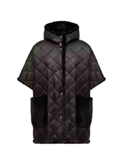 Moncler quilted faux-fur coat