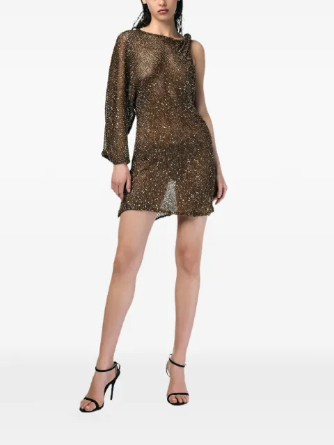 ANDRA ANDREESCU one-shoulder sequin-embellished mini dress