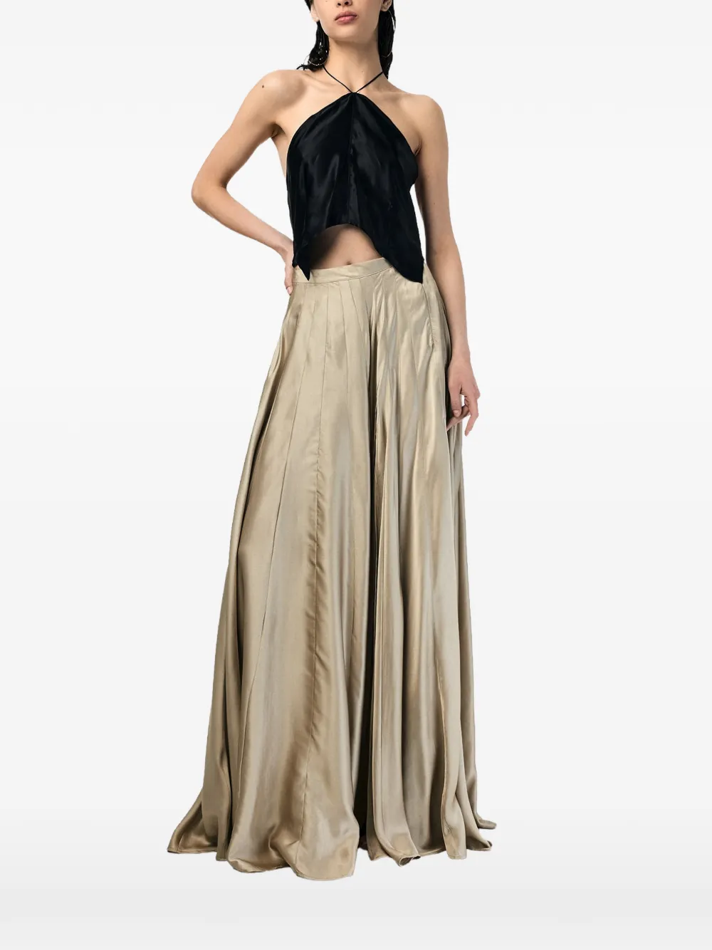 ANDRA ANDREESCU Vesper silk halterneck top