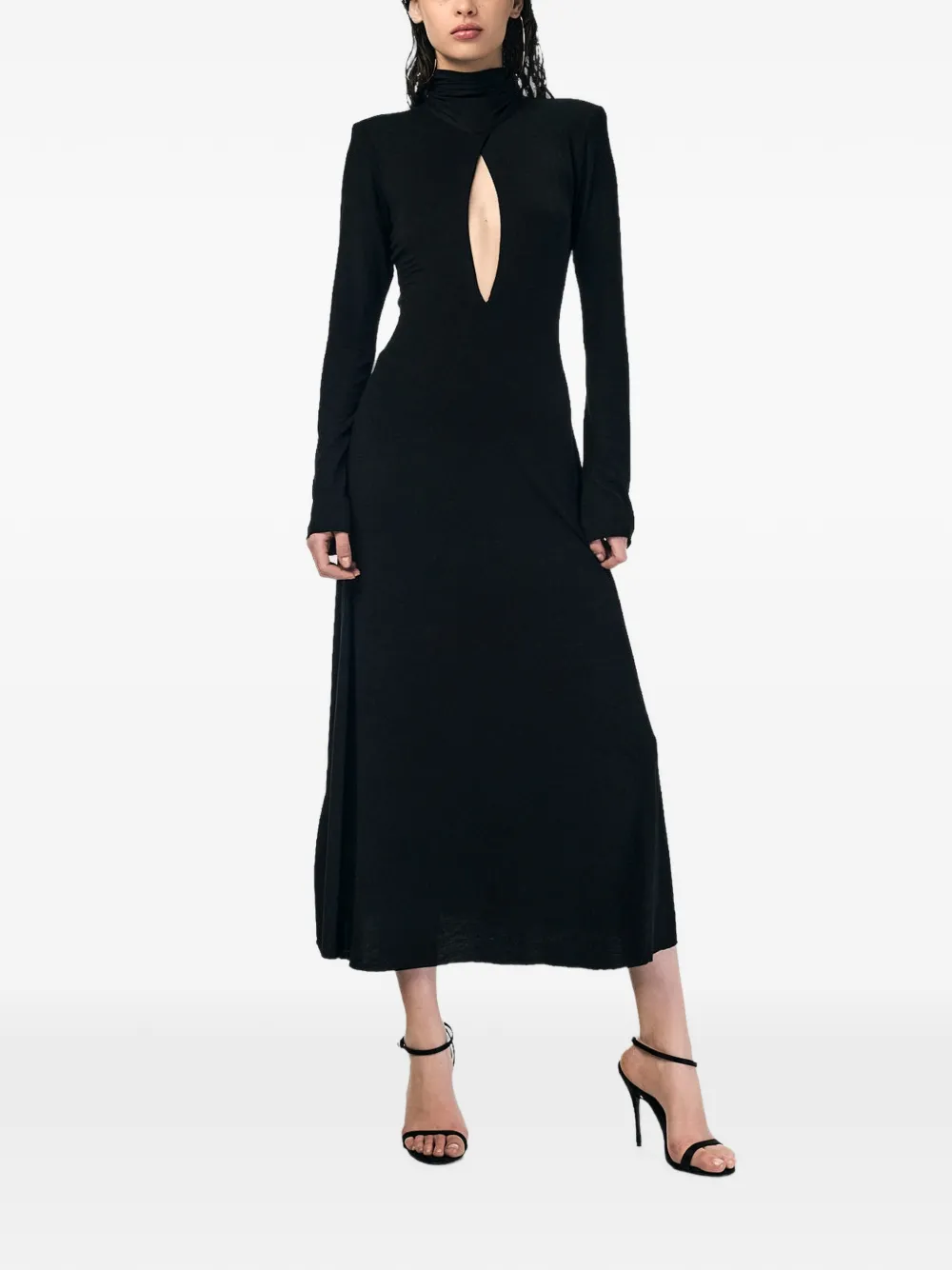 ANDRA ANDREESCU cut-out tie-fastening midi dress