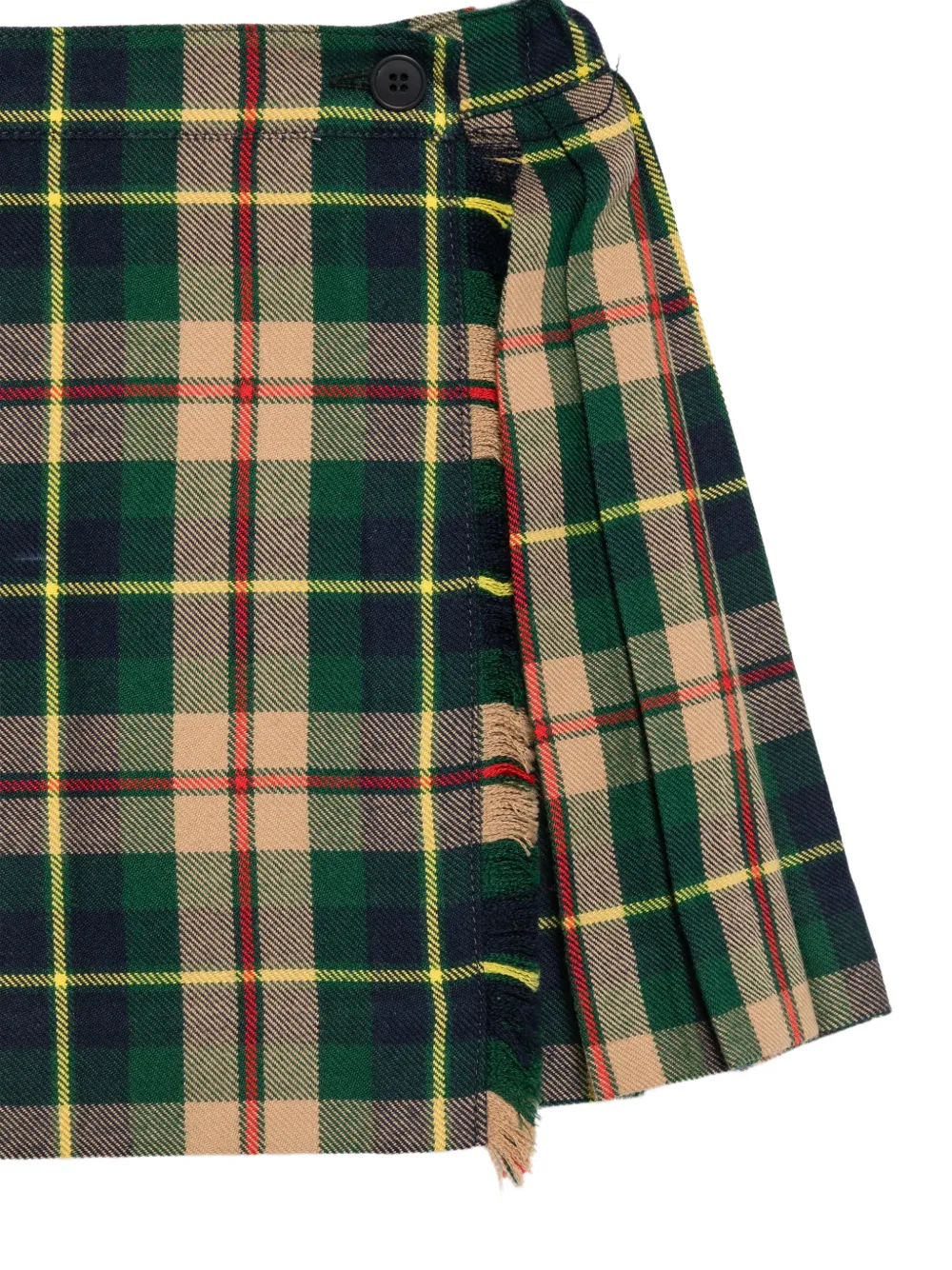 PAIO CRIPPA Plooirok met tartan ruit Groen