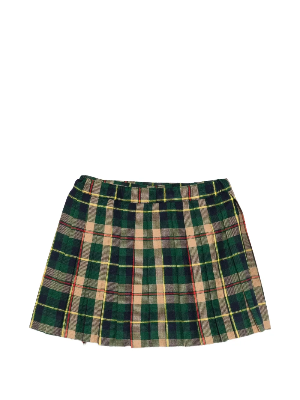 PAIO CRIPPA Plooirok met tartan ruit Groen
