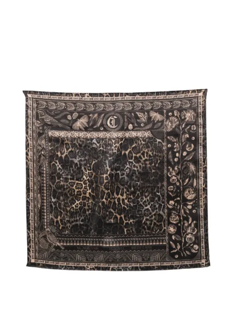 Just Cavalli foulard à imprimé léopard et à fleurs