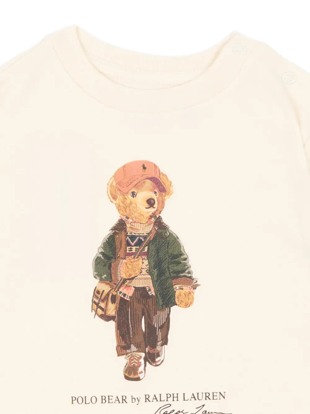 POLO RALPH LAUREN KIDS Sweater met teddybeerprint Beige