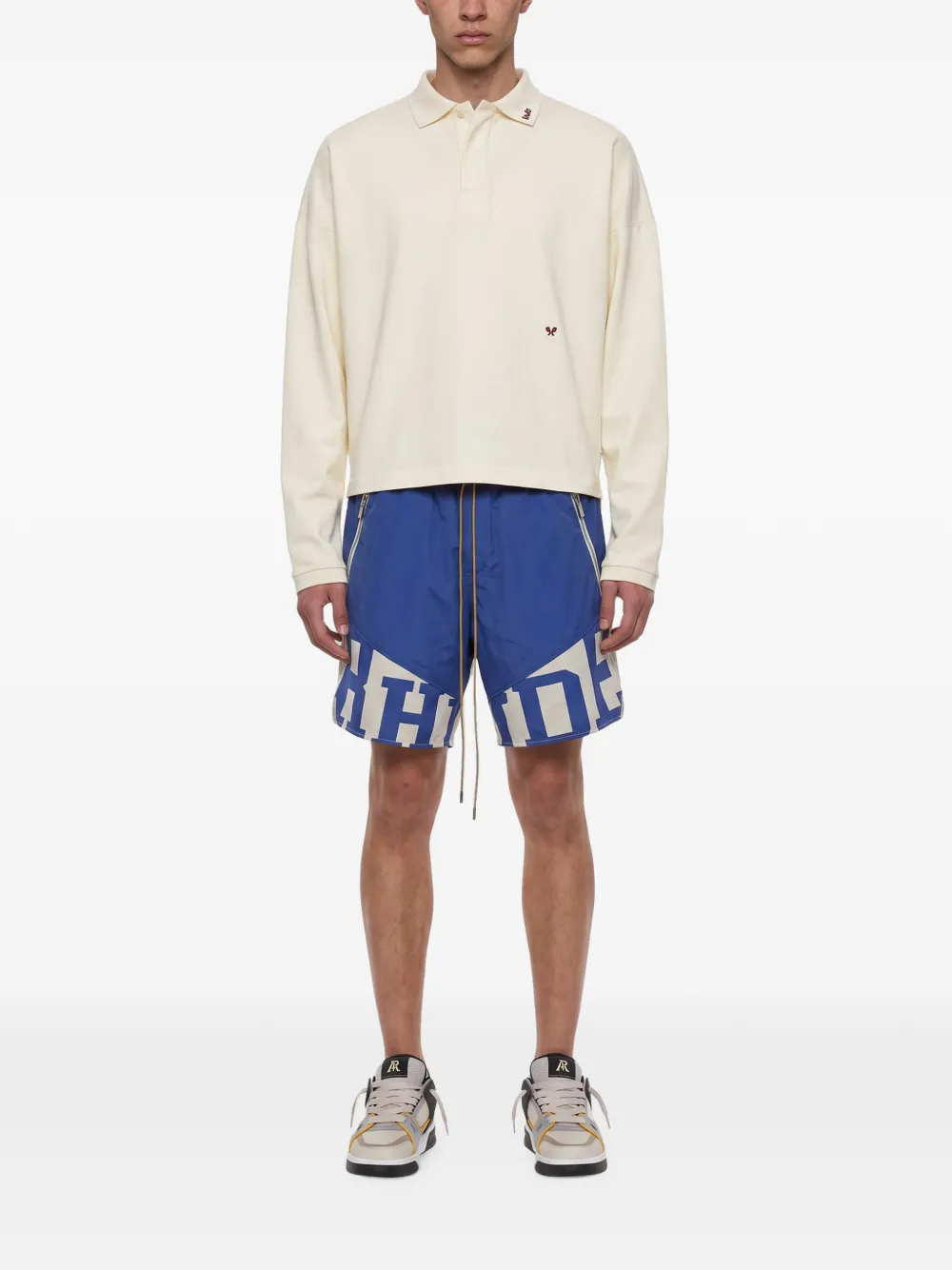 RHUDE Poloshirt met lange mouwen Beige