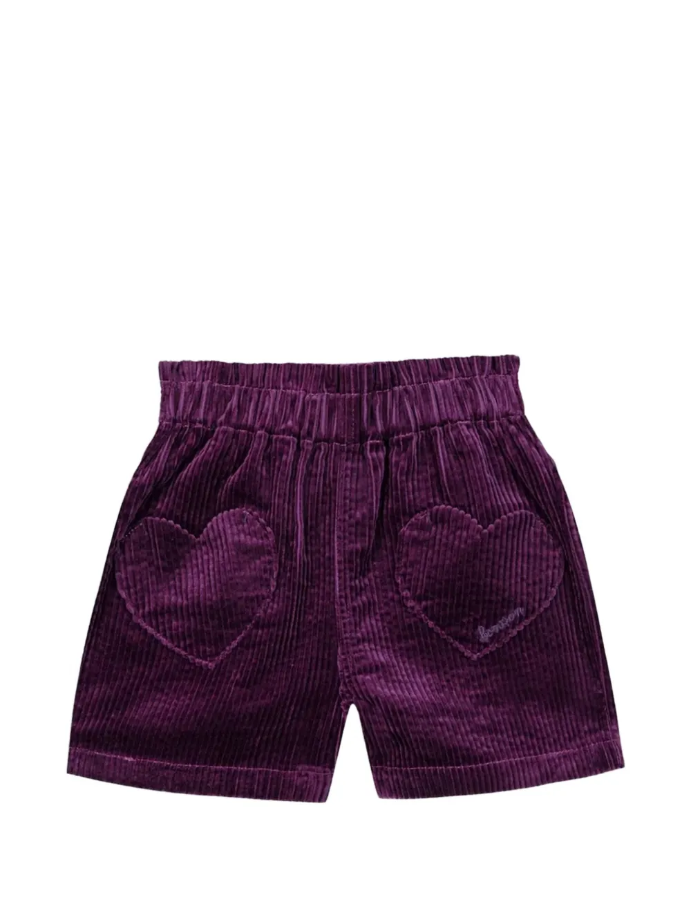 Bonton corduroy heart-pocket shorts - Viola