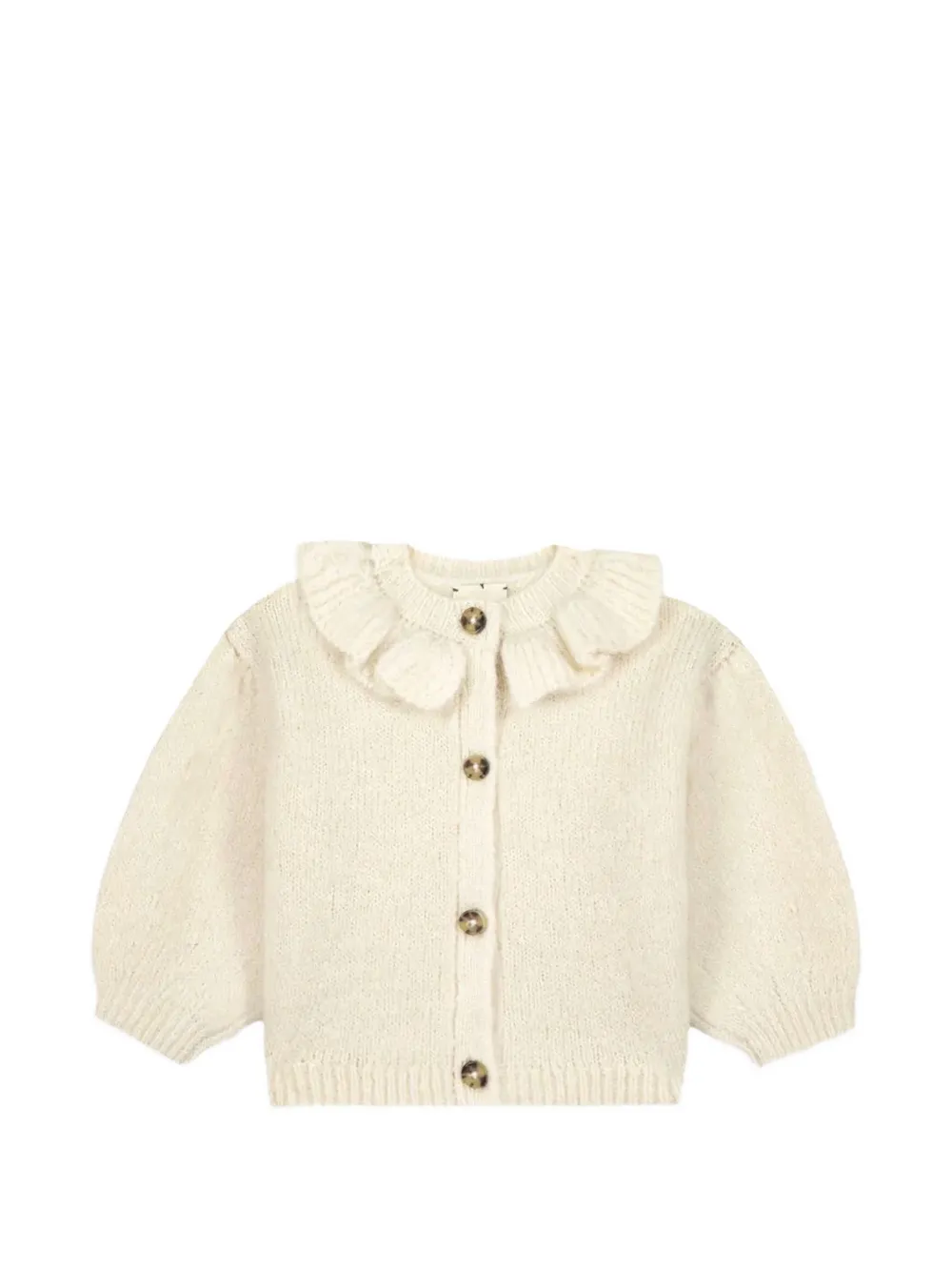 Bonton Paloma ruffled cardigan - Tons neutres Bonton Paloma ruffled cardigan - Tons neutres