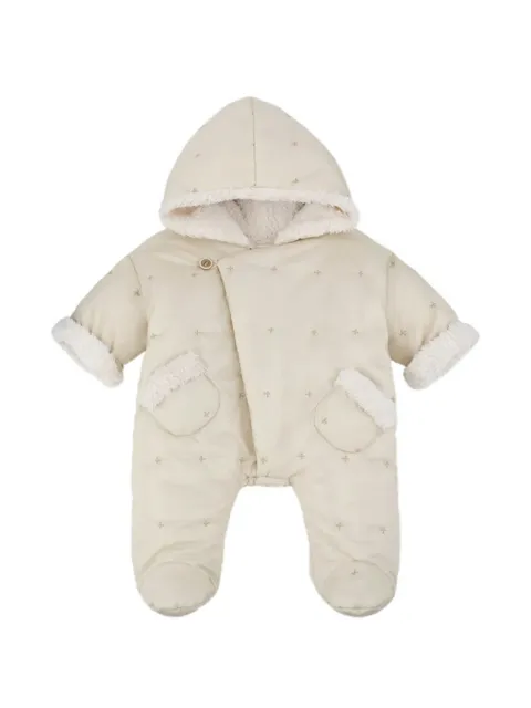 1+ In The Family embroidered hooded snowsuit