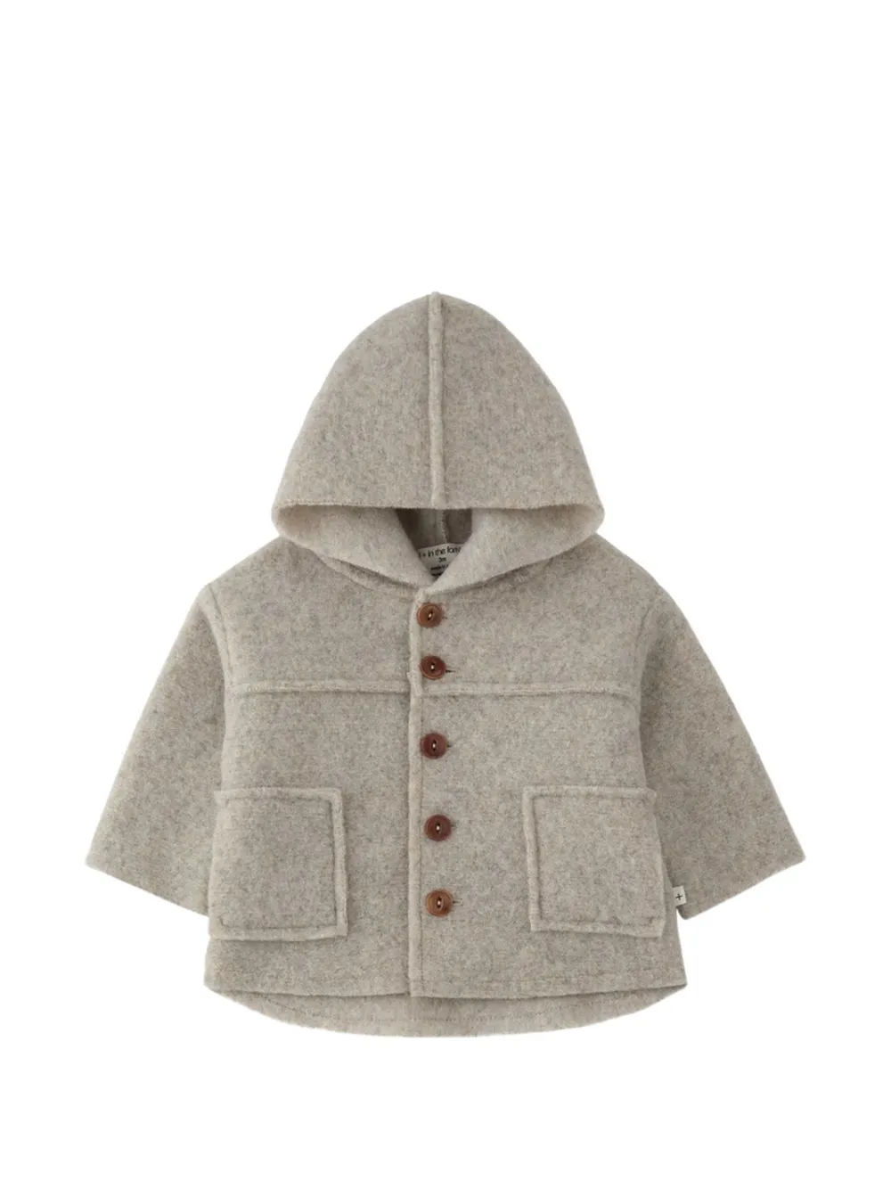 1+ In The Family hooded button-up coat - Toni neutri