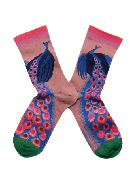 BONNE MAISON peacock-intarsia socks
