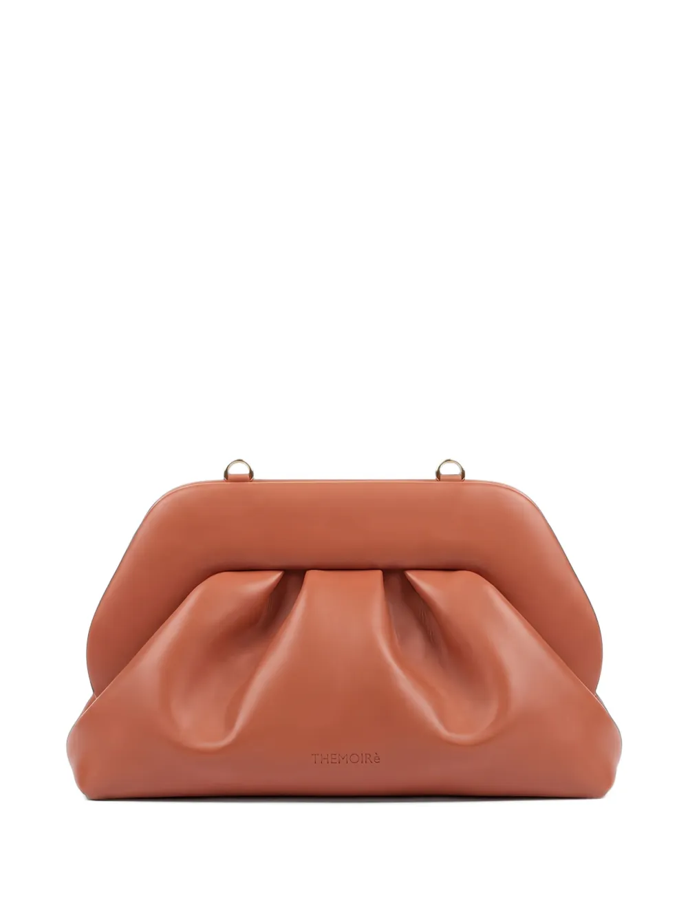 Themoirè ruched clutch bag - Braun