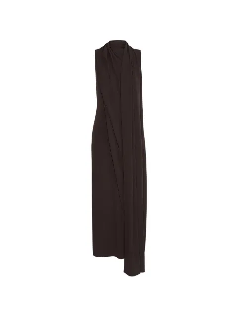 Sportmax vestido largo Staffa drapeado sin mangas