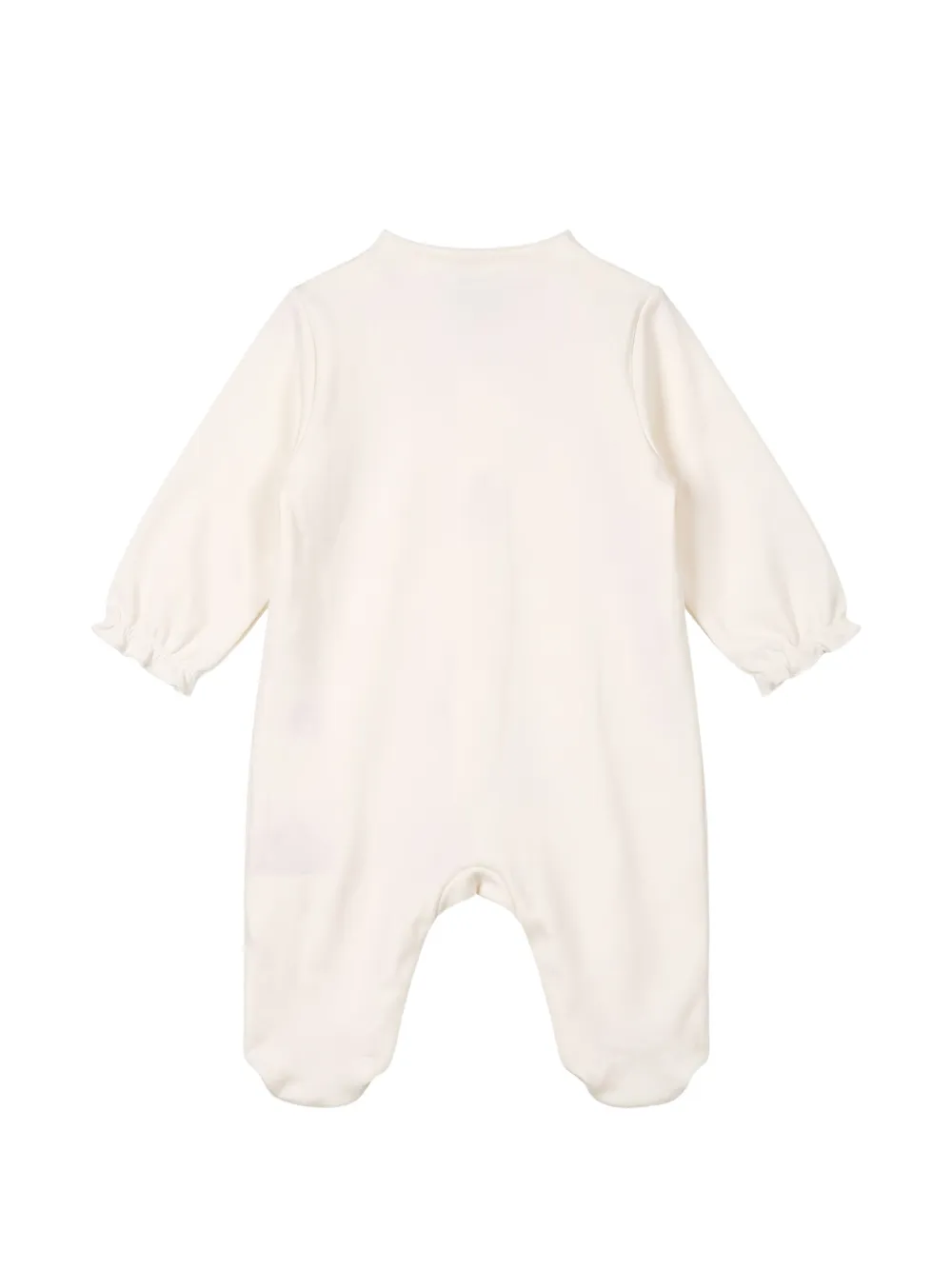 Il Gufo logo-embroidered ruffled-cuff pajamas Beige