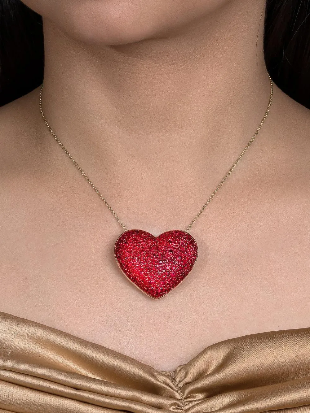 ASHNA MEHTA ruby heart bag charm