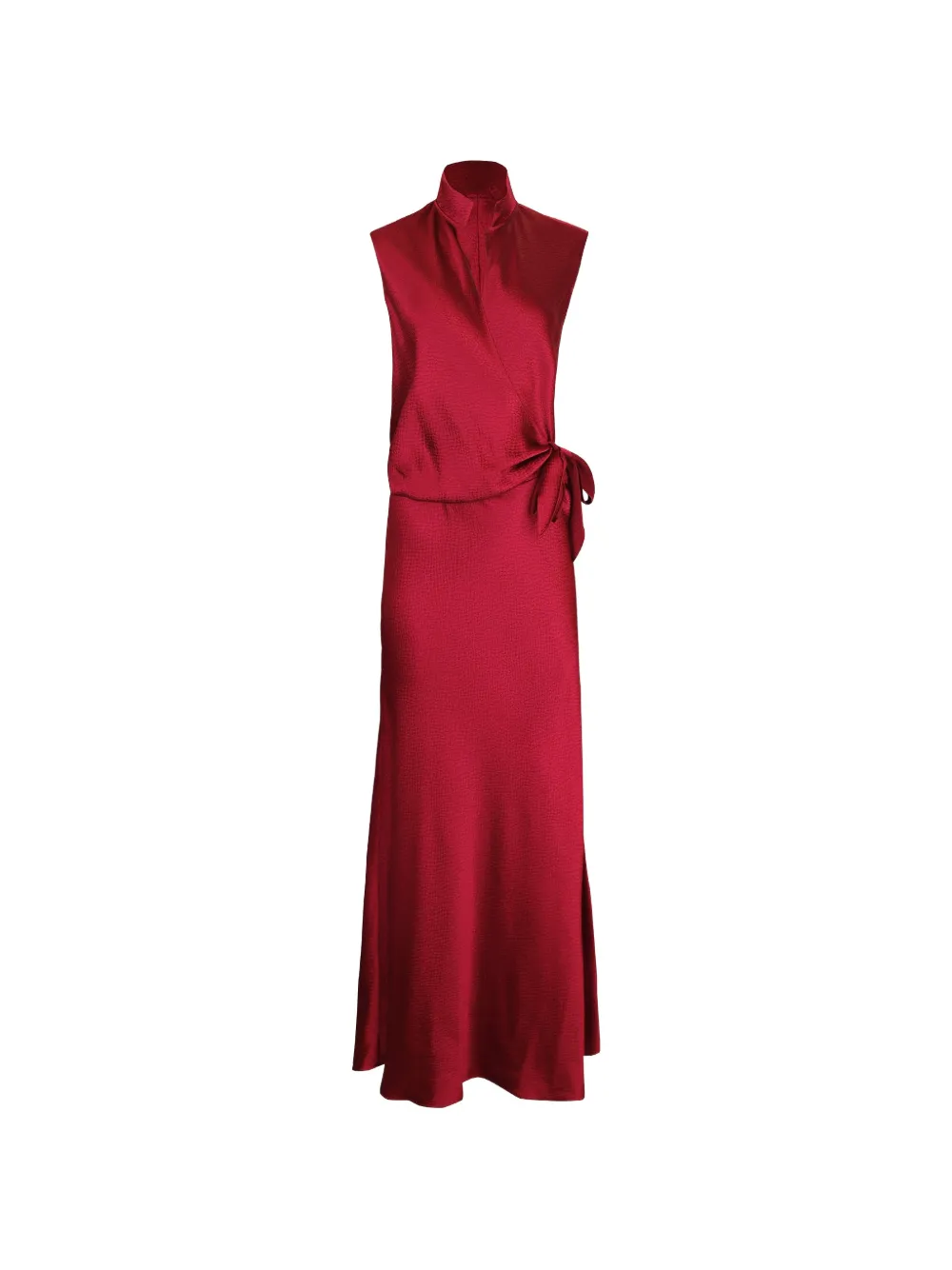 Peter Cohen Taos Hammered Satin Dress In Red