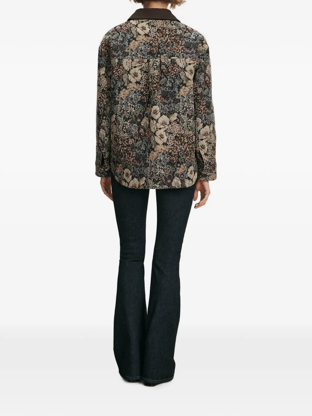 Veronica Beard Blake jas met bloemenjacquard Bruin